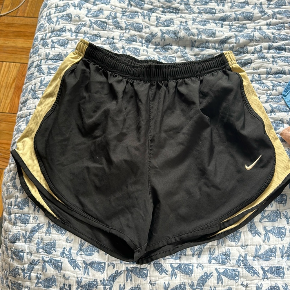 Black and Gold Nike shorts size L